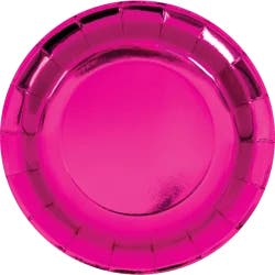Creative Converting Pink Foil Dinner Plate, 8ct.