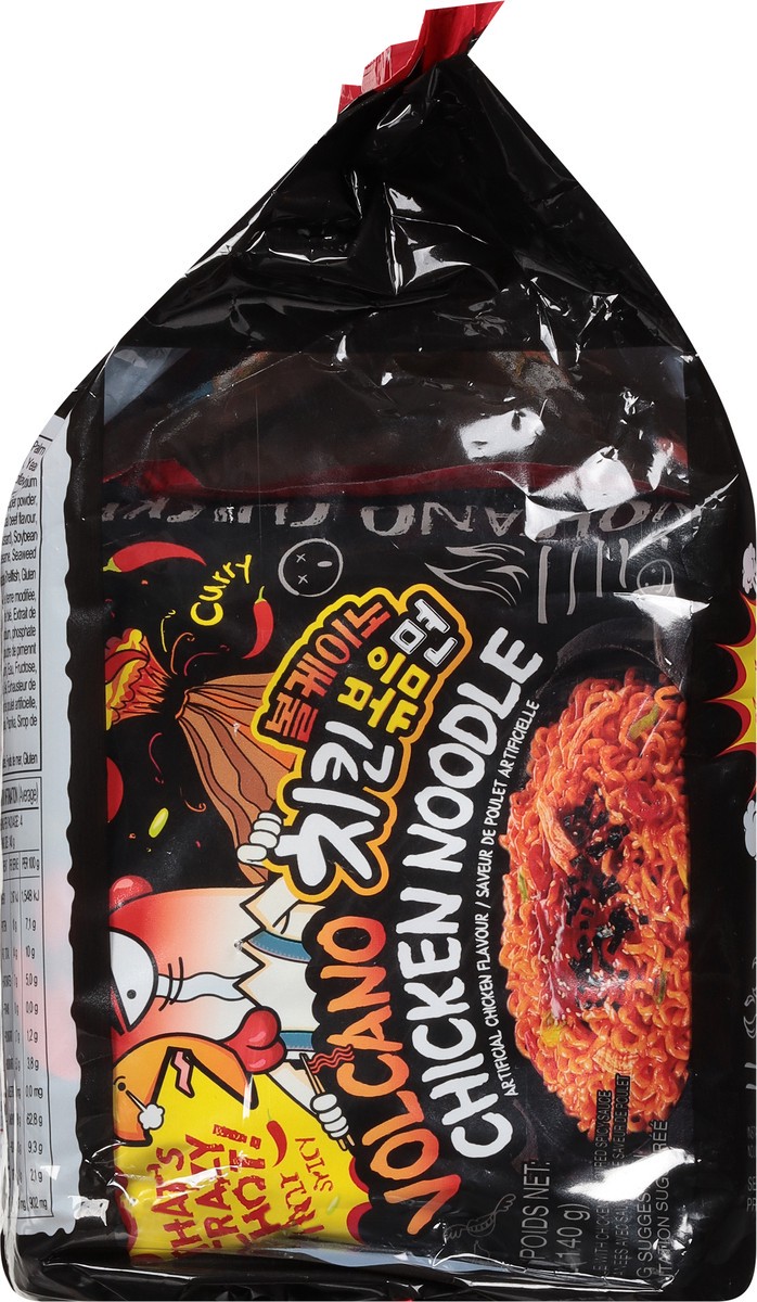 slide 5 of 9, Paldo Volcano Chicken Noodles Bag 4 - 4.93 oz (140 g) Bags, 4 ct