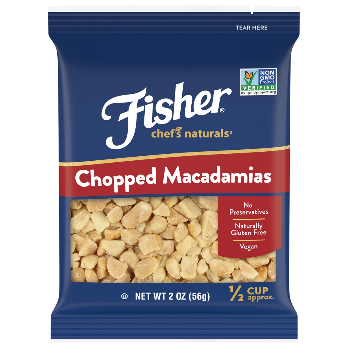 slide 6 of 14, Fisher Chef's Naturals Chopped Macadamias 2 oz. Bag, 2 oz