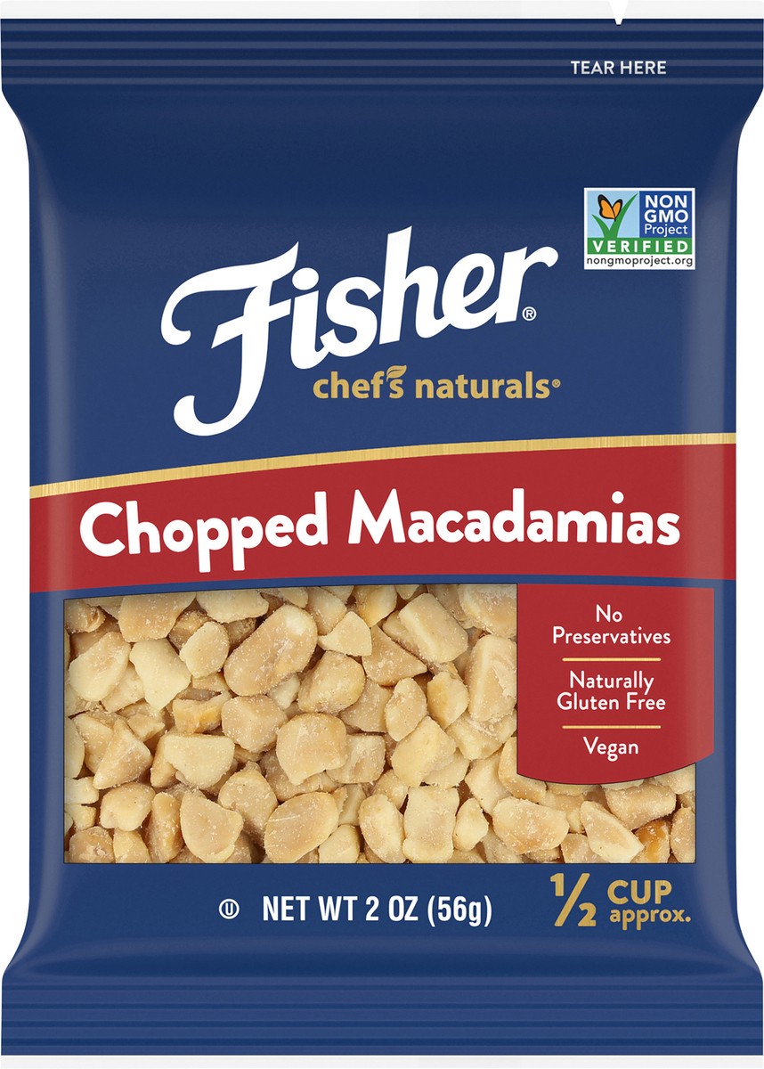 slide 3 of 14, Fisher Chef's Naturals Chopped Macadamias 2 oz. Bag, 2 oz