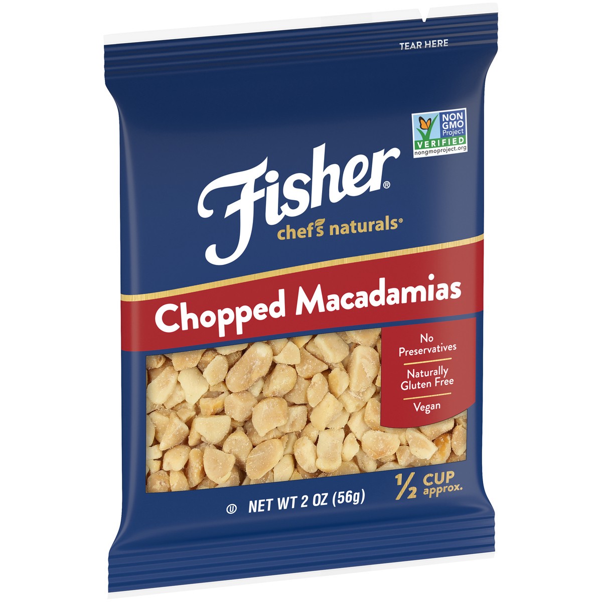 slide 5 of 14, Fisher Chef's Naturals Chopped Macadamias 2 oz. Bag, 2 oz