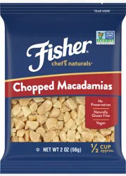 Fisher Chef's Naturals Chopped Macadamias 2 oz. Bag