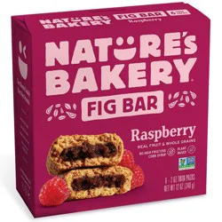 Nature''s Bakery Raspberry Whole Wheat Fig Bars, Snack Bars, 6 Ct