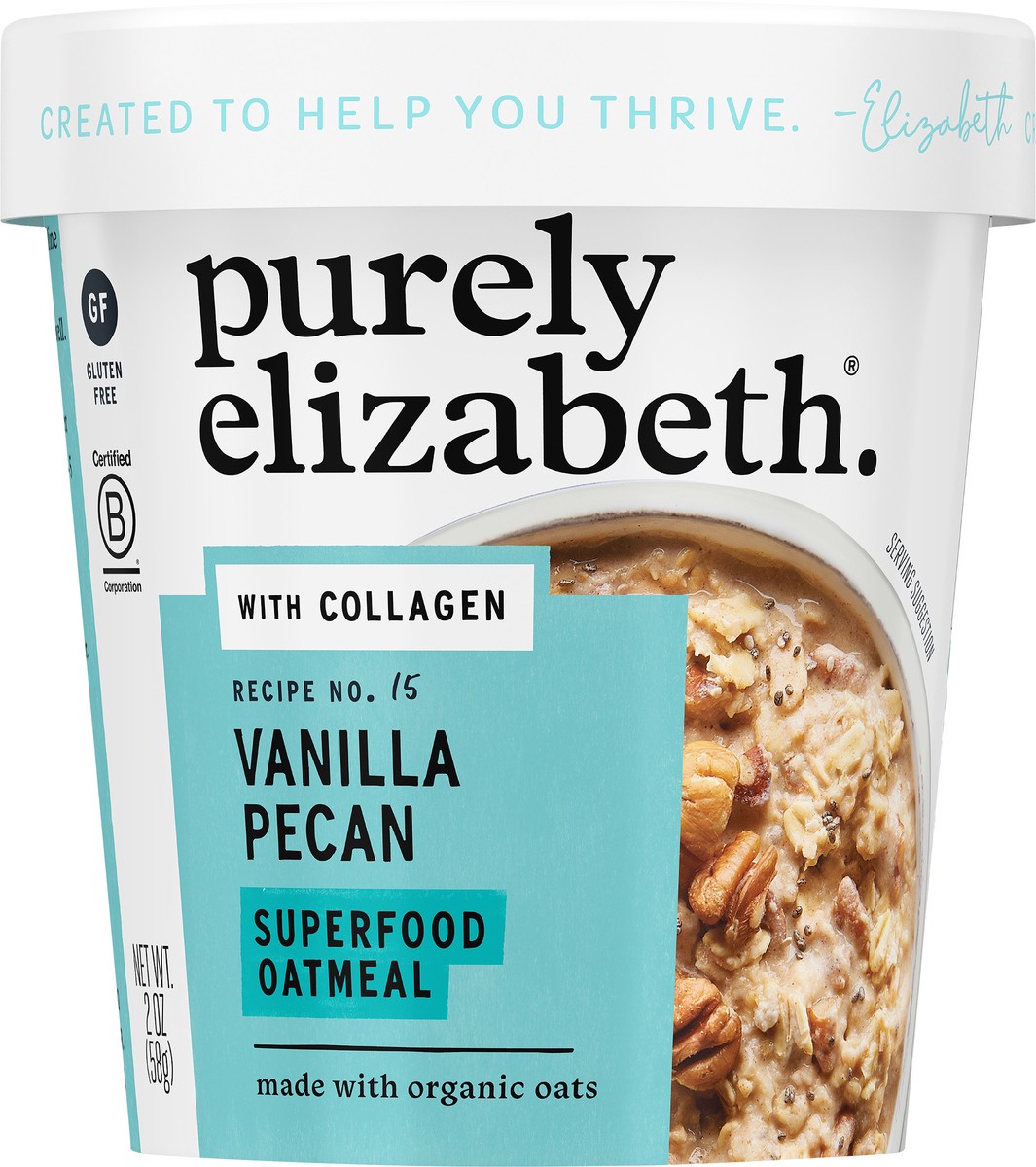 slide 6 of 9, Purely Elizabeth Vanilla Pecan Collagen Protein Oats 2 oz, 2 oz