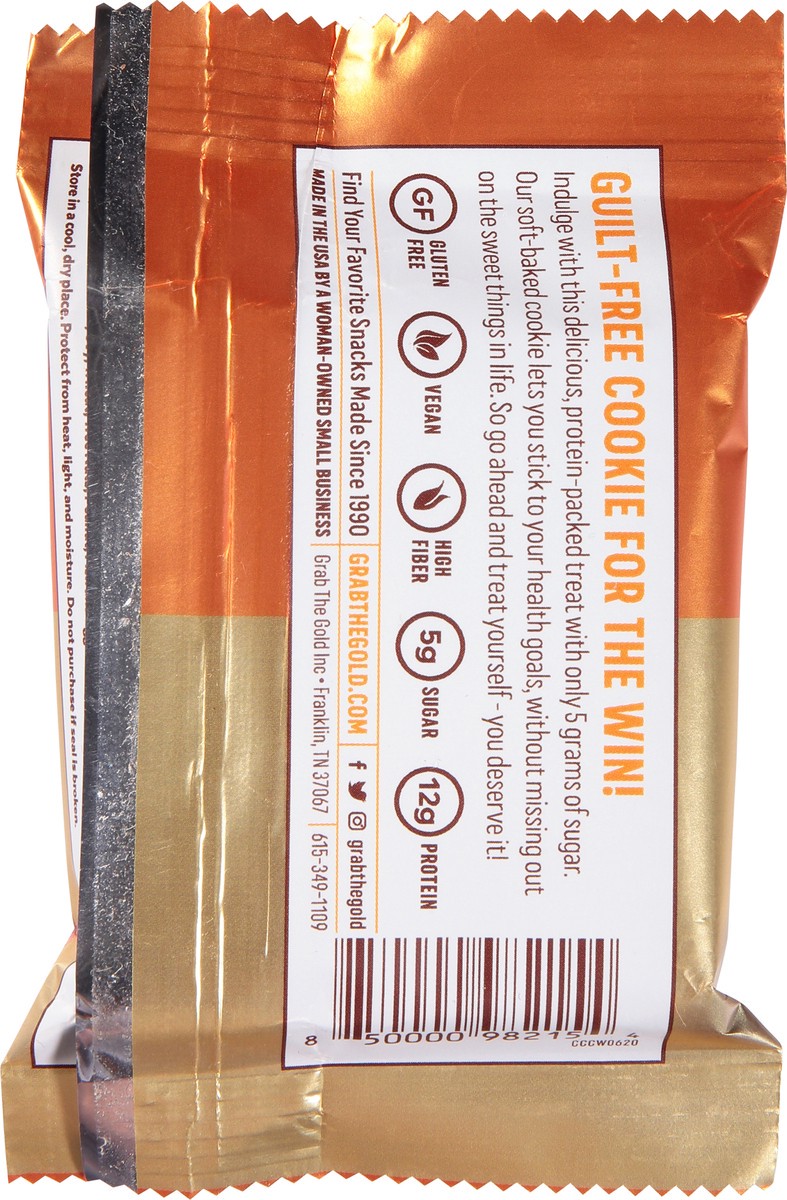 slide 4 of 11, Grab the Gold Cinnamon Coffee Cake Protein Cookie 1.9 oz Wrapper, 1.9 oz