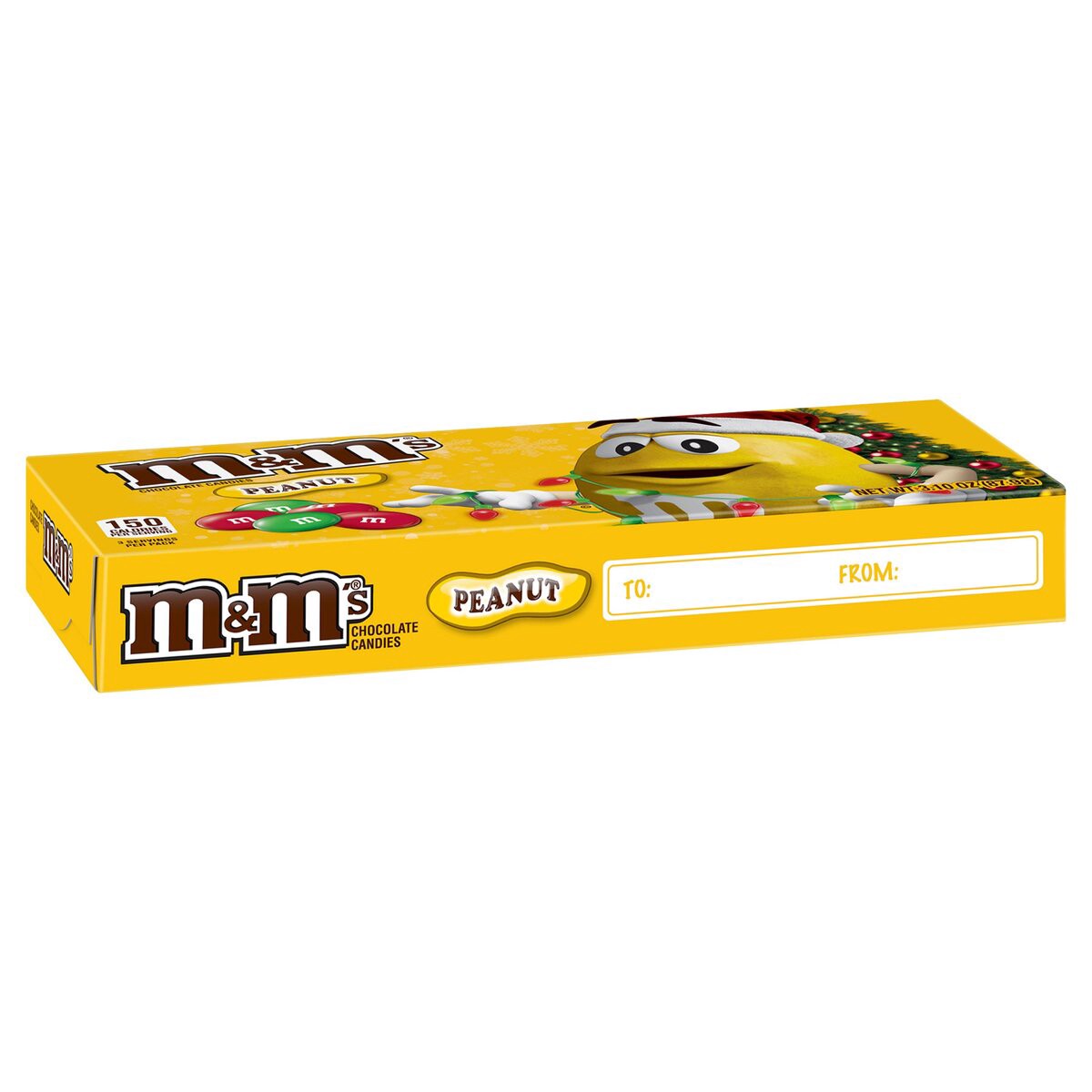 slide 1 of 8, M&M's Peanut Chocolate Christmas Candy Gift Boxes, 3.596 oz