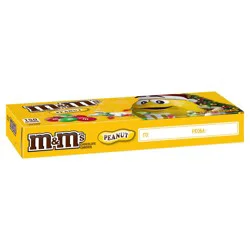 M&M'S Peanut Milk Chocolate Christmas Candy Gift Box, 3.1 Oz