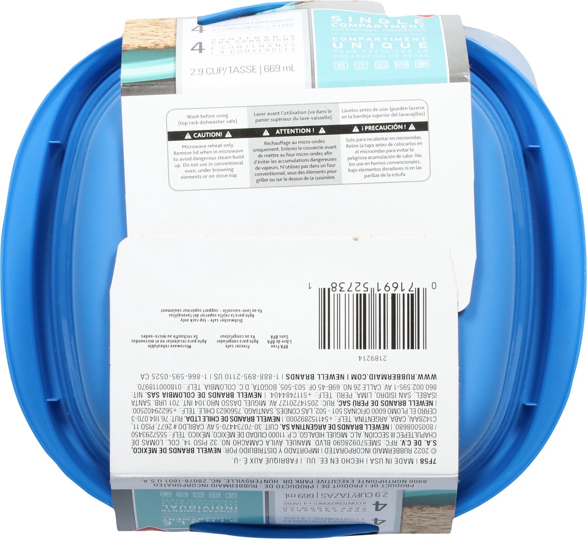 slide 7 of 9, Rubbermaid TakeAlongs On The Go Food Storage Containers, 4 ct