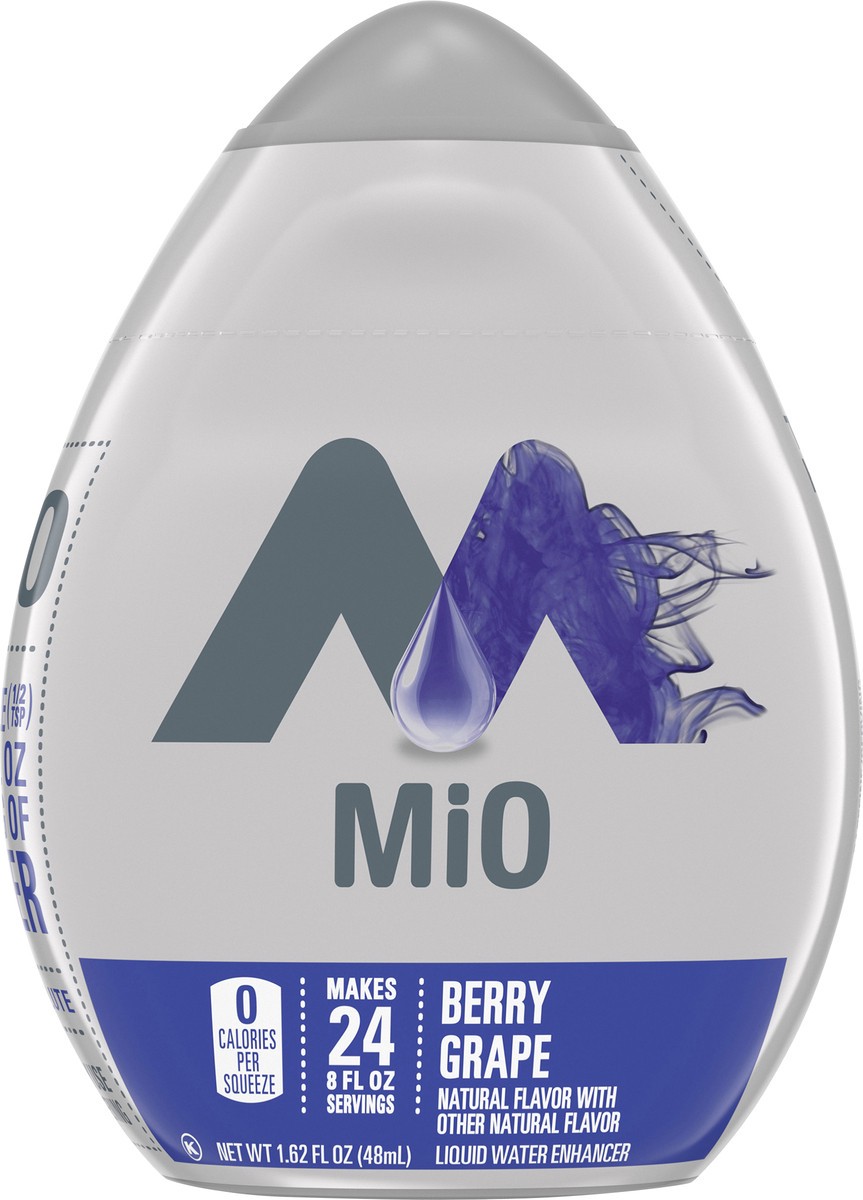 slide 3 of 9, MiO Berry Grape Naturally Flavored Liquid Water Enhancer, 1.62 fl oz Bottle, 1.62 fl oz