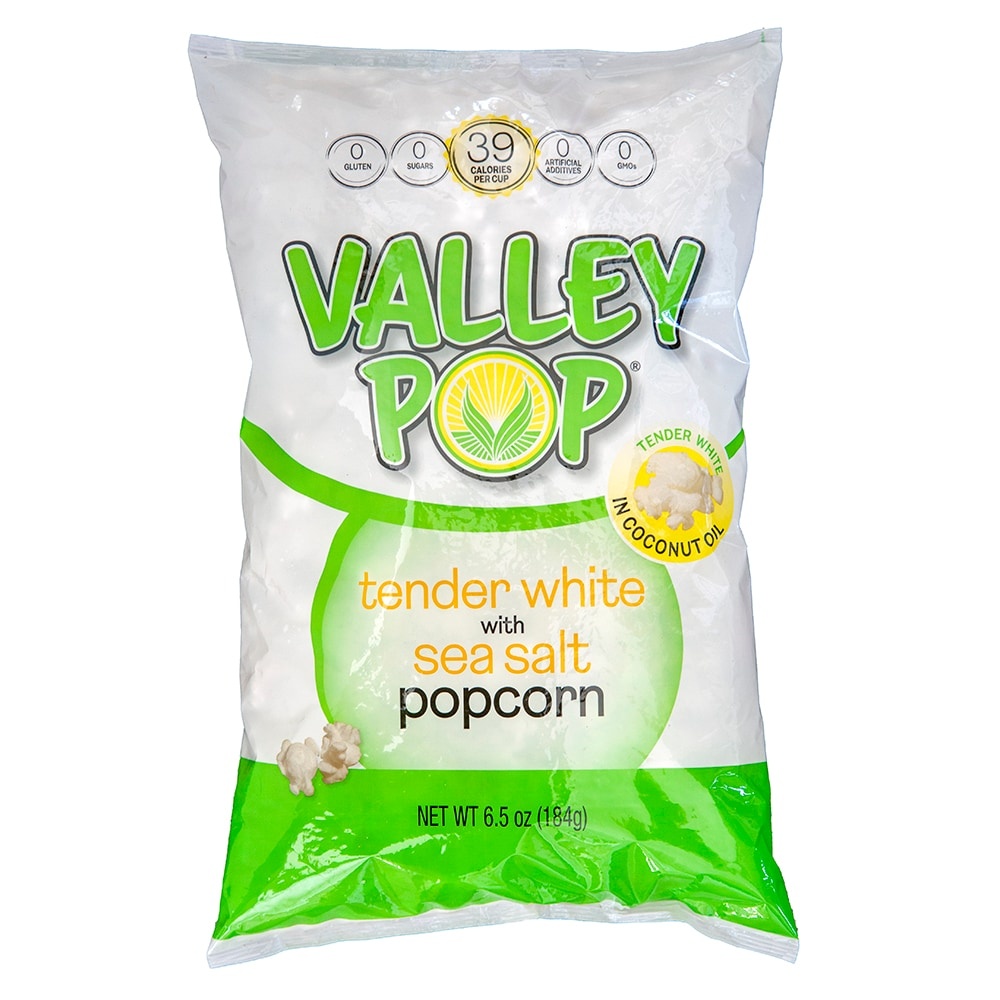 slide 1 of 1, Valley Popcorn Valley Pop White Popcorn With Sea Salt, 6.5 oz