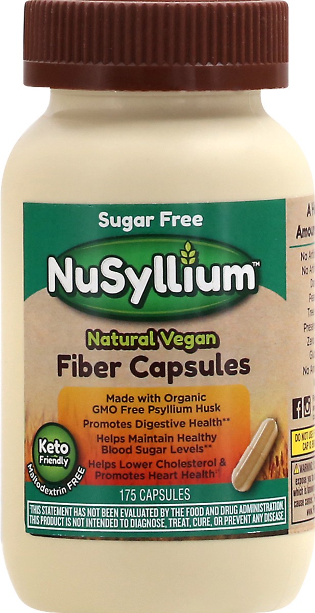 slide 5 of 12, NuSyllium Sugar Free Capsules Fiber 175 ea, 175 ct