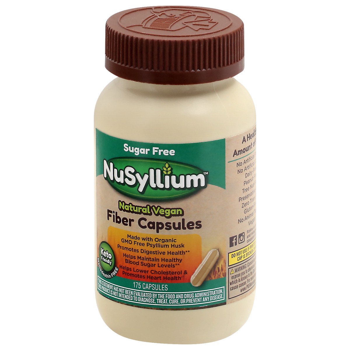 slide 9 of 12, NuSyllium Sugar Free Capsules Fiber 175 ea, 175 ct