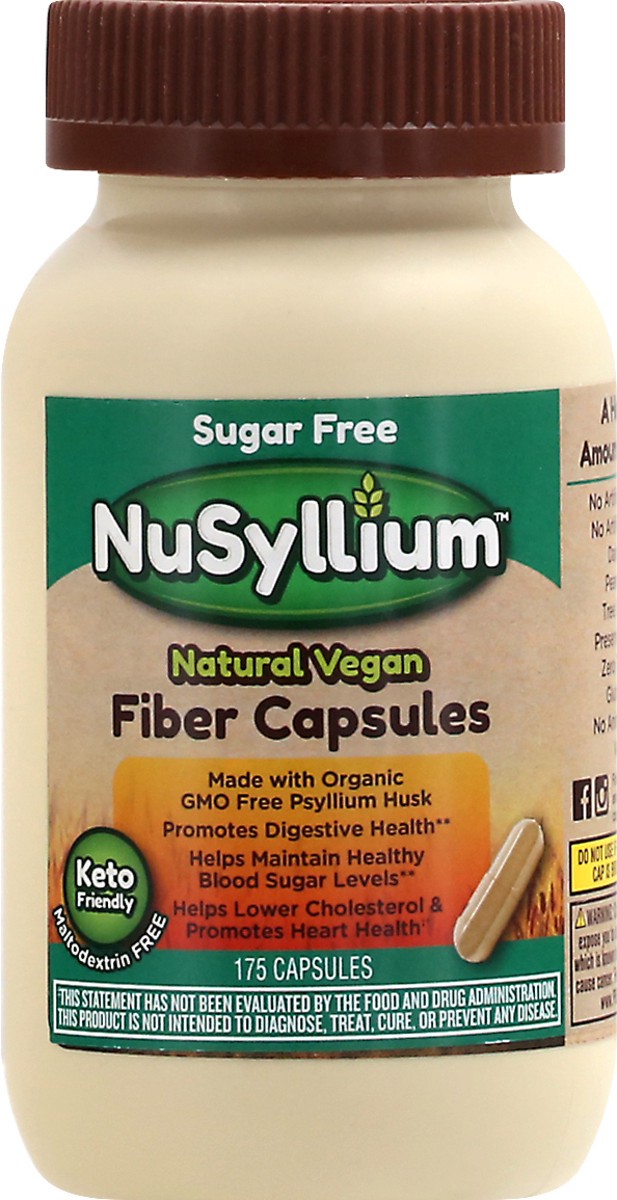 slide 1 of 12, NuSyllium Sugar Free Capsules Fiber 175 ea, 175 ct