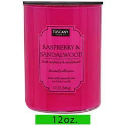 Tuscany Candle Raspberry & Sandalwood Scented Soy Candle