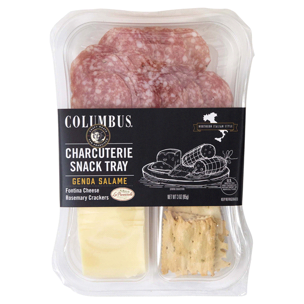 slide 1 of 1, Columbus Craft Meats Charcuterie Snack Tray Genoa Salame, 3 oz