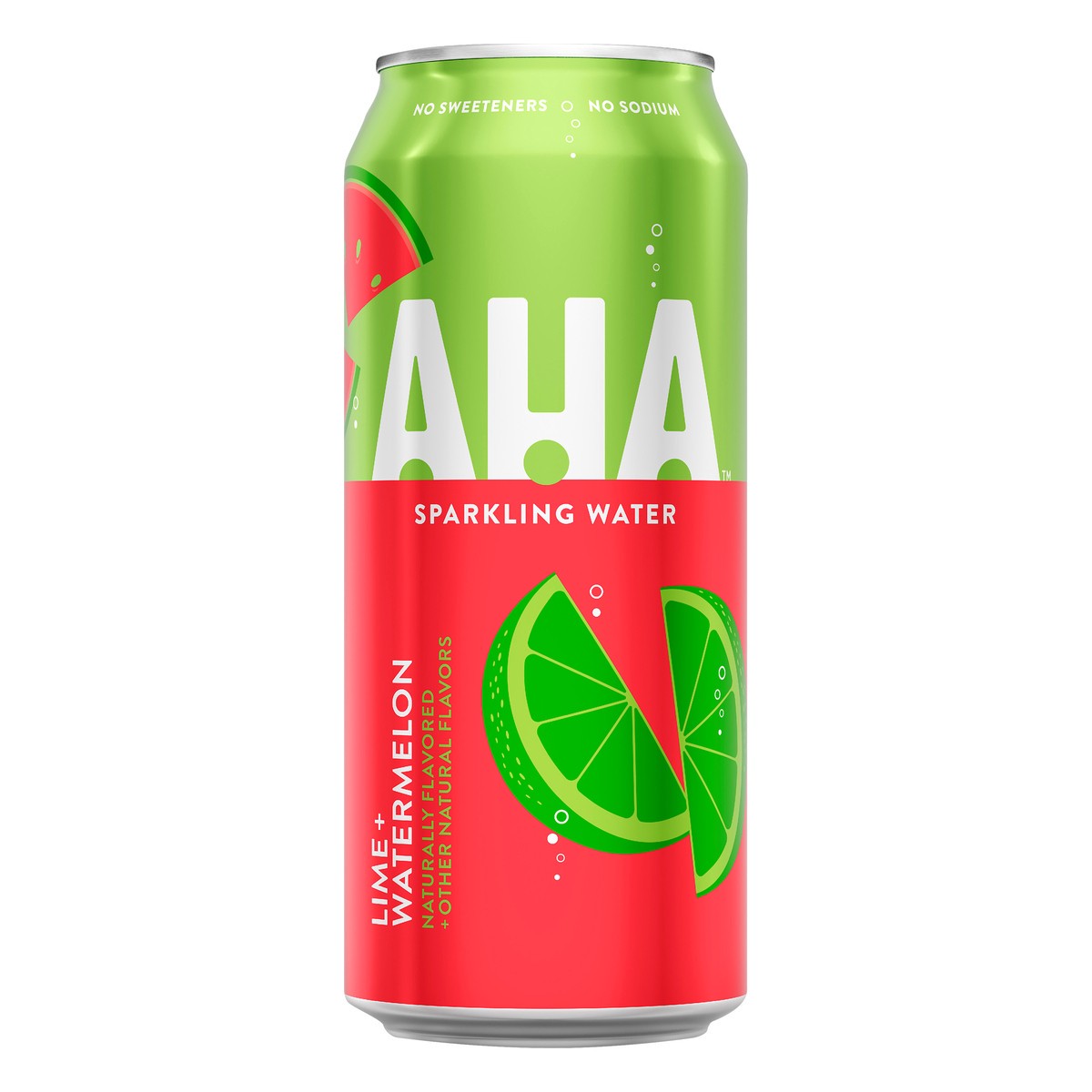slide 1 of 2, Coca-Cola AHA Lime + Watermelon Sparkling Water - 16 fl oz Can, 16 fl oz