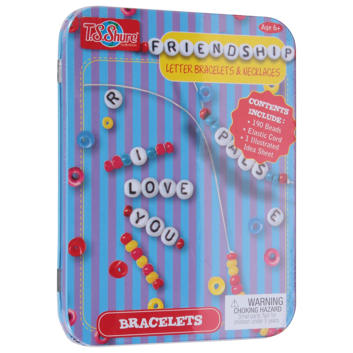 slide 8 of 9, T.S. Shure Friendship 6+ Letter Bracelets & Necklaces 1 ea, 1 ct