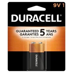 Duracell Coppertop 9V Alkaline Batteries, 1/Pack