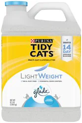 Tidy Cats Purina Tidy Cats Low Dust, Multi Cat, Clumping Cat Litter Odor Control Formula, LightWeight Glade Clear Springs - 8.5 lb. Jug