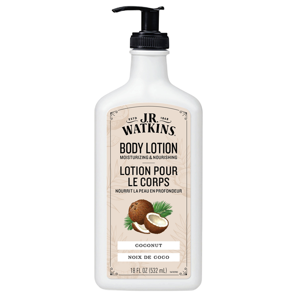 slide 1 of 1, J.R. Watkins Body Lotion, Coconut, 18 fl. oz., 18 fl oz