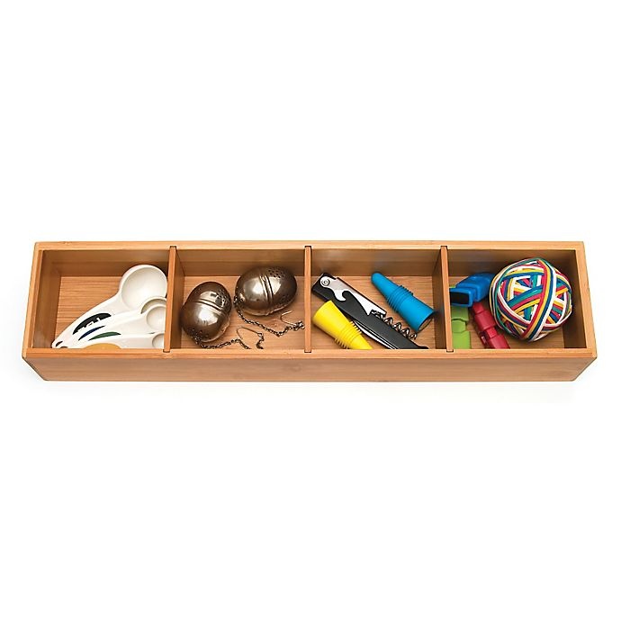 slide 1 of 3, Lipper International 4-Part Bamboo Drawer, 1 ct