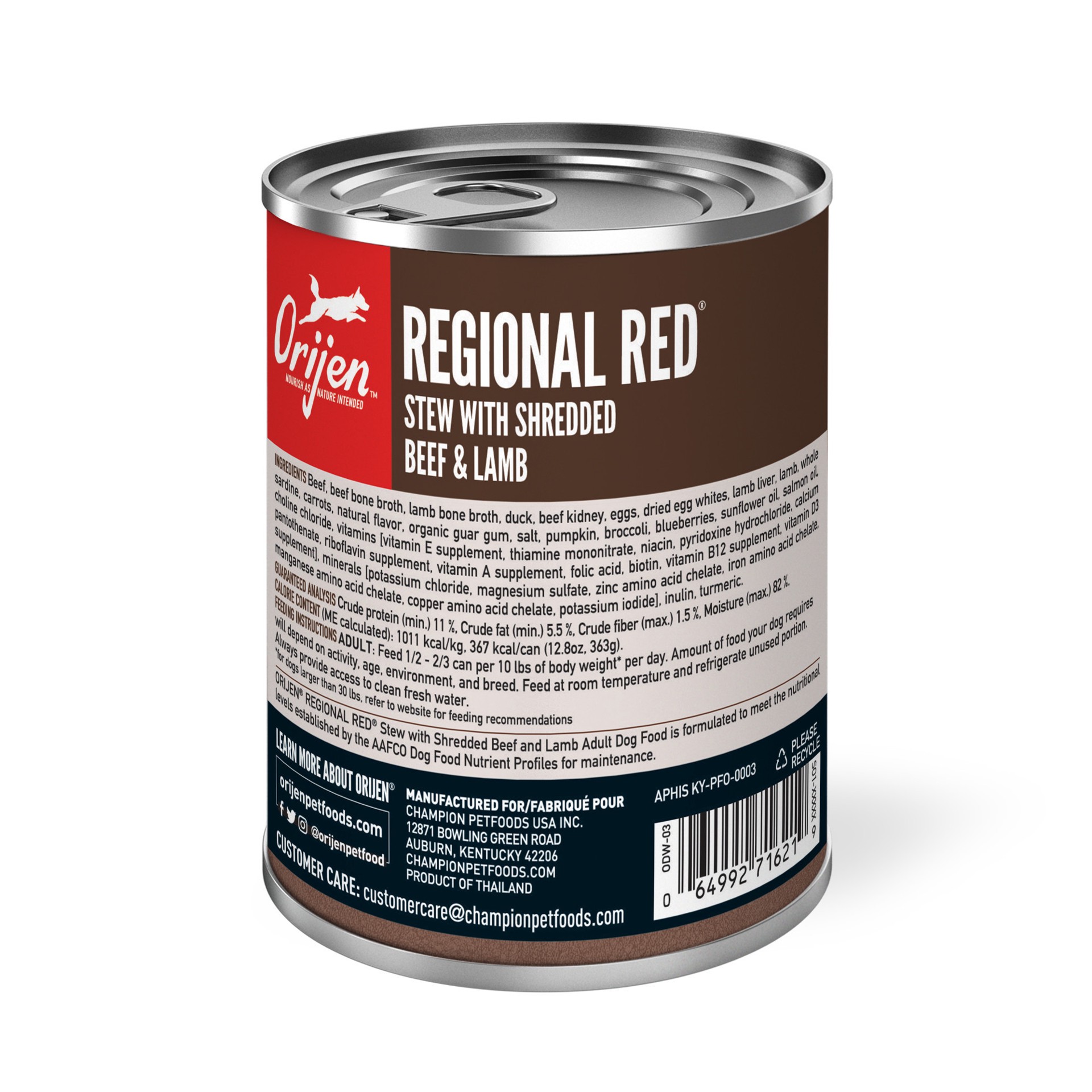 slide 2 of 5, ORIJEN Premium Wet Dog Food Regional Red Stew, 12.8oz, case of 12 cans, 12.8 oz