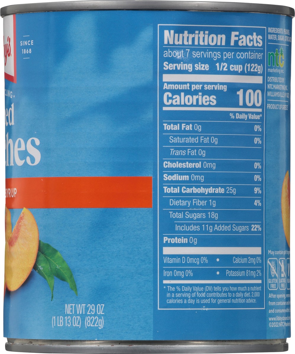 slide 15 of 15, Libby's Yellow Cling Sliced Peaches in Heavy Syrup 29 oz, 29 oz
