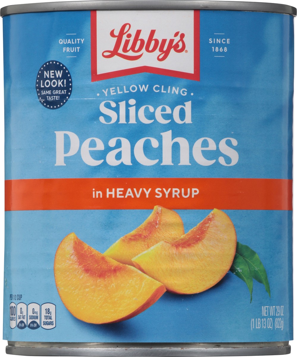 slide 2 of 15, Libby's Yellow Cling Sliced Peaches in Heavy Syrup 29 oz, 29 oz