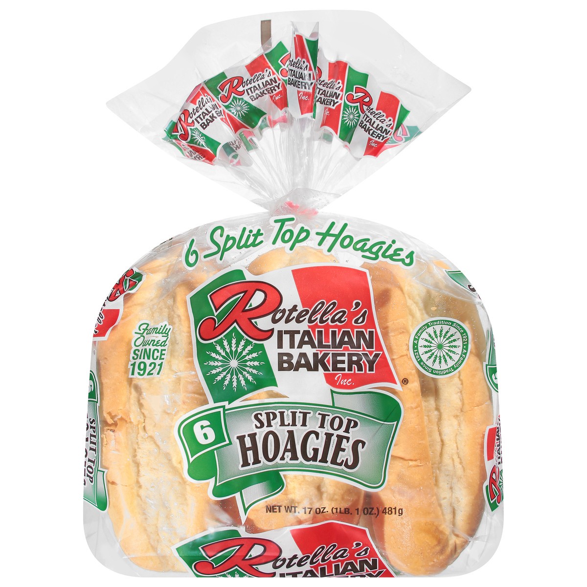 slide 5 of 14, Rotella's Italian Bakery Inc. Split Top Hoagies 6 ea, 6 ct