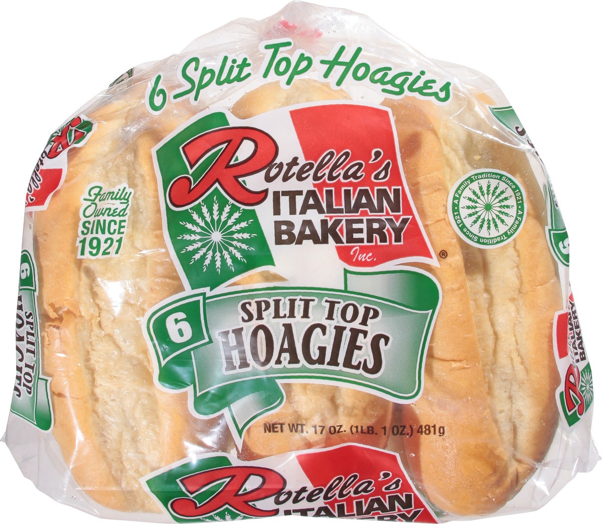 slide 6 of 14, Rotella's Italian Bakery Inc. Split Top Hoagies 6 ea, 6 ct