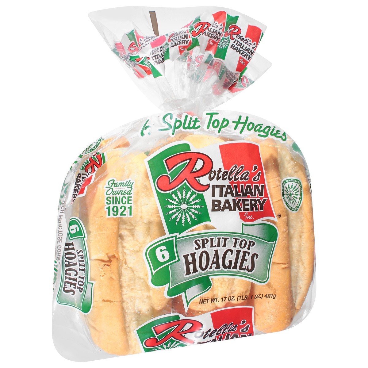 slide 8 of 14, Rotella's Italian Bakery Inc. Split Top Hoagies 6 ea, 6 ct