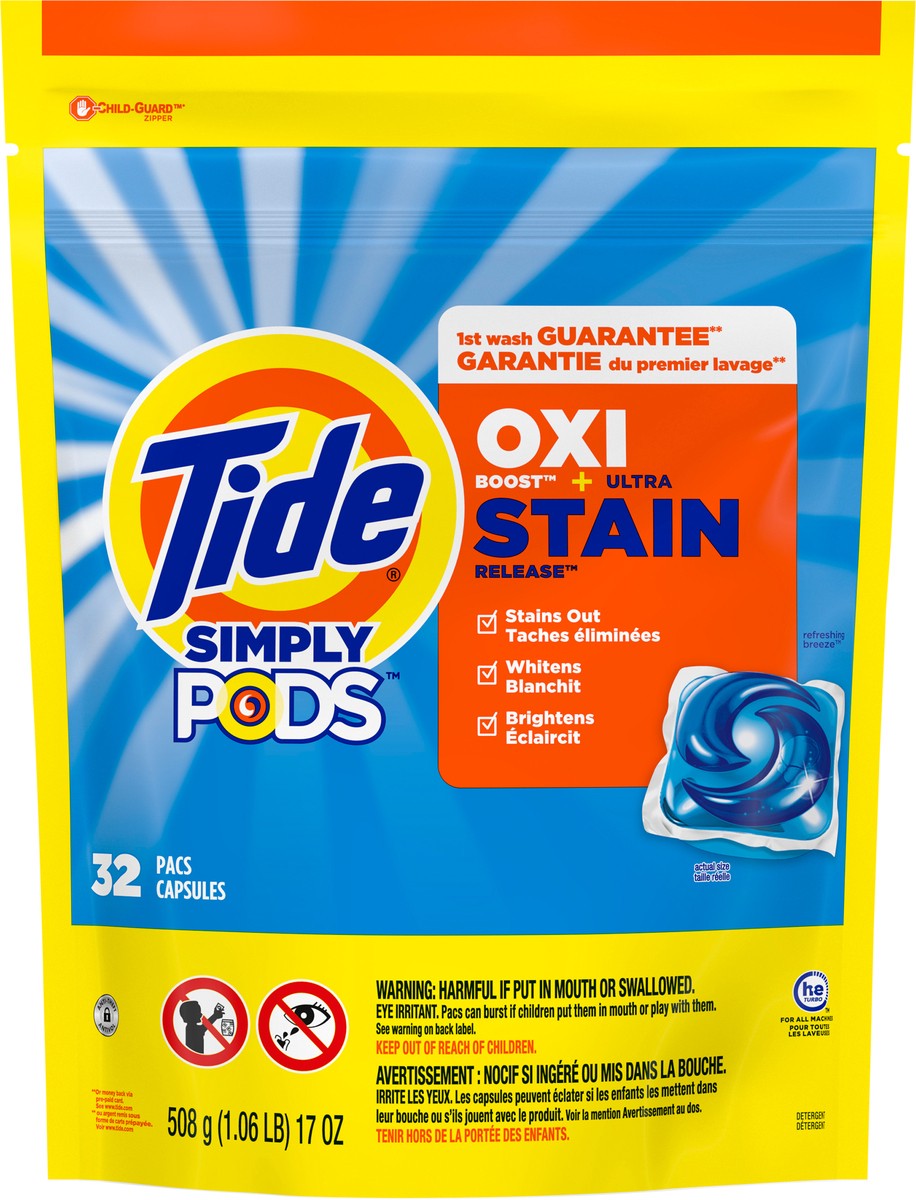 slide 4 of 4, Tide Simply Pods Refreshing Breeze, 32 ct