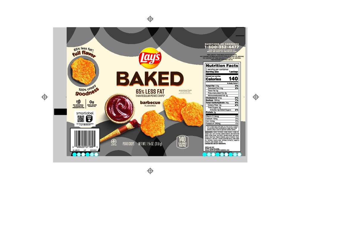 slide 7 of 7, Lay's Baked Potato Crisps Barbecue Flavored 1 1/8 Oz, 1.12 oz