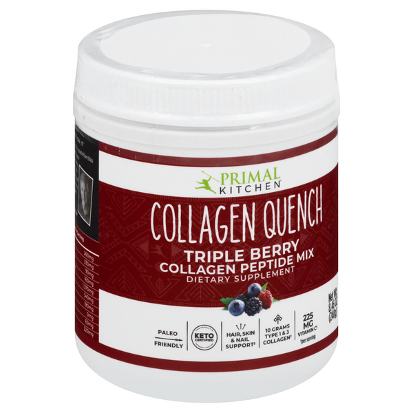 slide 1 of 1, Primal Kitchen Collagen Quench, Triple Berry Supplement, 8.46 oz