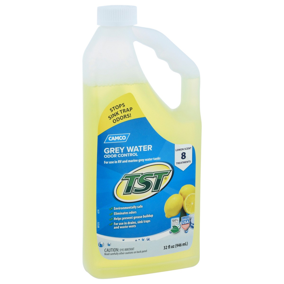 slide 7 of 9, Camco TST Lemon Scent Grey Water Odor Control 32 fl oz, 32 fl oz