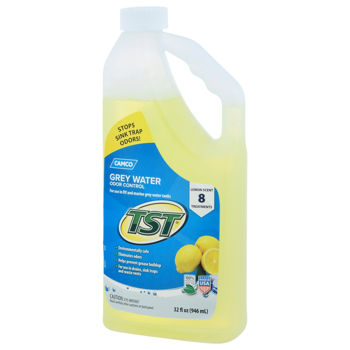 slide 2 of 9, Camco TST Lemon Scent Grey Water Odor Control 32 fl oz, 32 fl oz