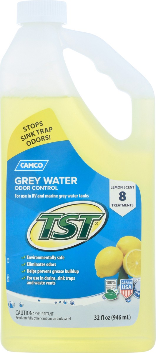 slide 5 of 9, Camco TST Lemon Scent Grey Water Odor Control 32 fl oz, 32 fl oz