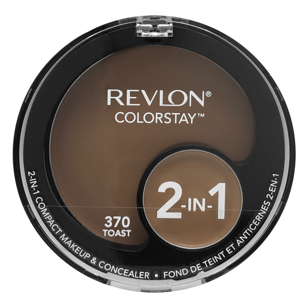 slide 1 of 1, Revlon Colorstay 2-in-1 Compact Makeup and Concealer, Toast, 0.42 oz