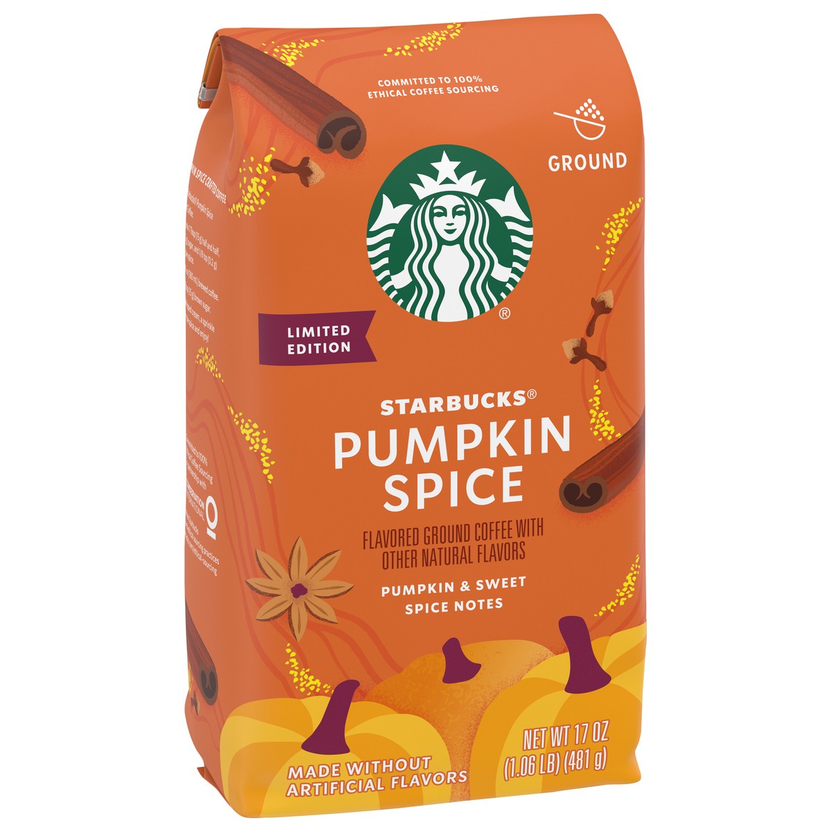 slide 2 of 9, Starbucks Ground Pumpkin Spice Coffee 17 oz, 17 oz