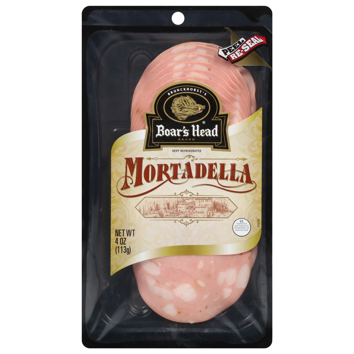 slide 1 of 9, Boar's Head Mortadella, 4 oz