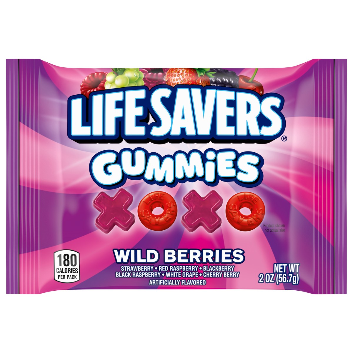 slide 13 of 13, LIFE SAVERS Gummies Wild Berries Message Hearts & Rings Valentines Day Candy, 2 oz Bag, 2 oz