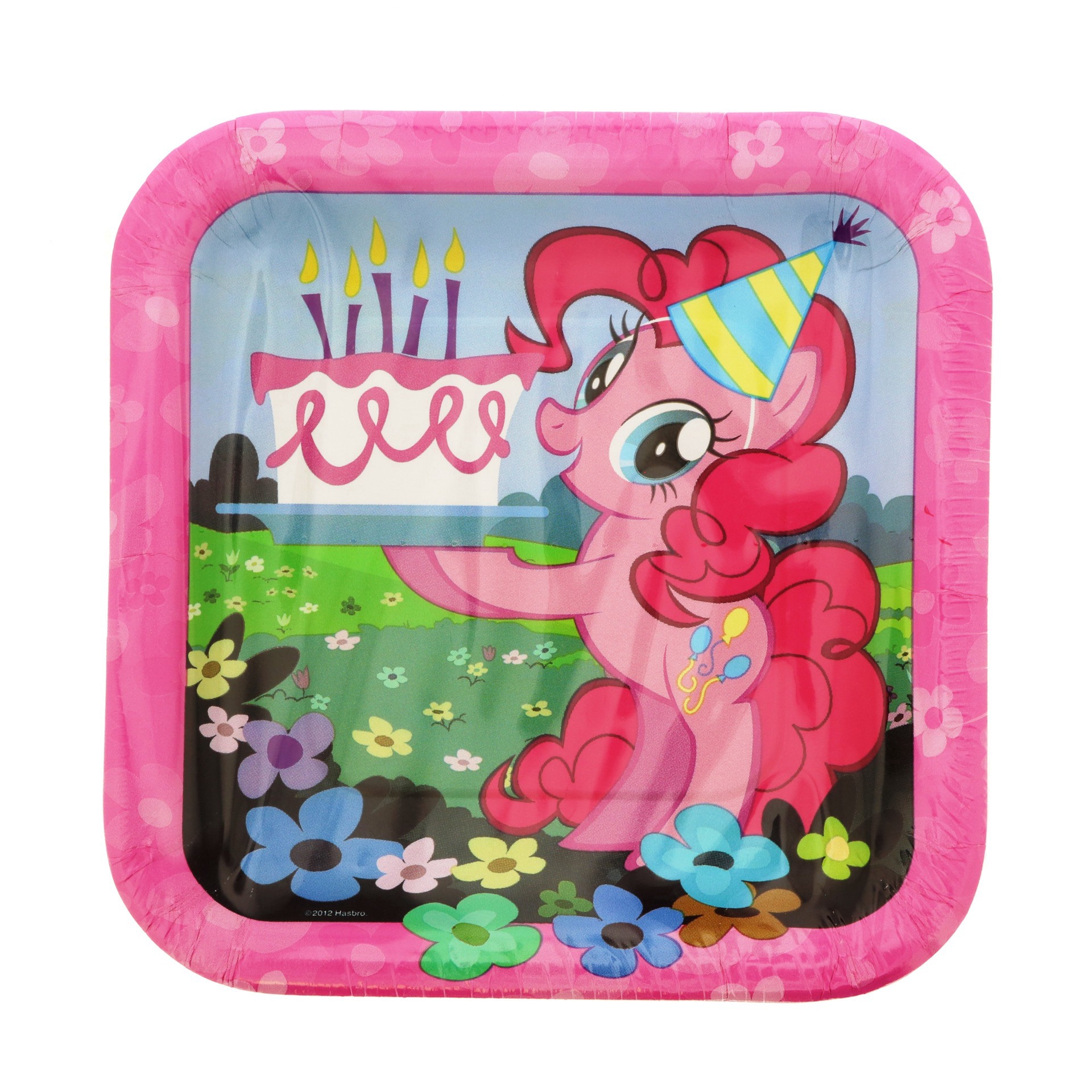 slide 1 of 1, My Little Pony Friendship Square Plate, 7 inch, 1 ct