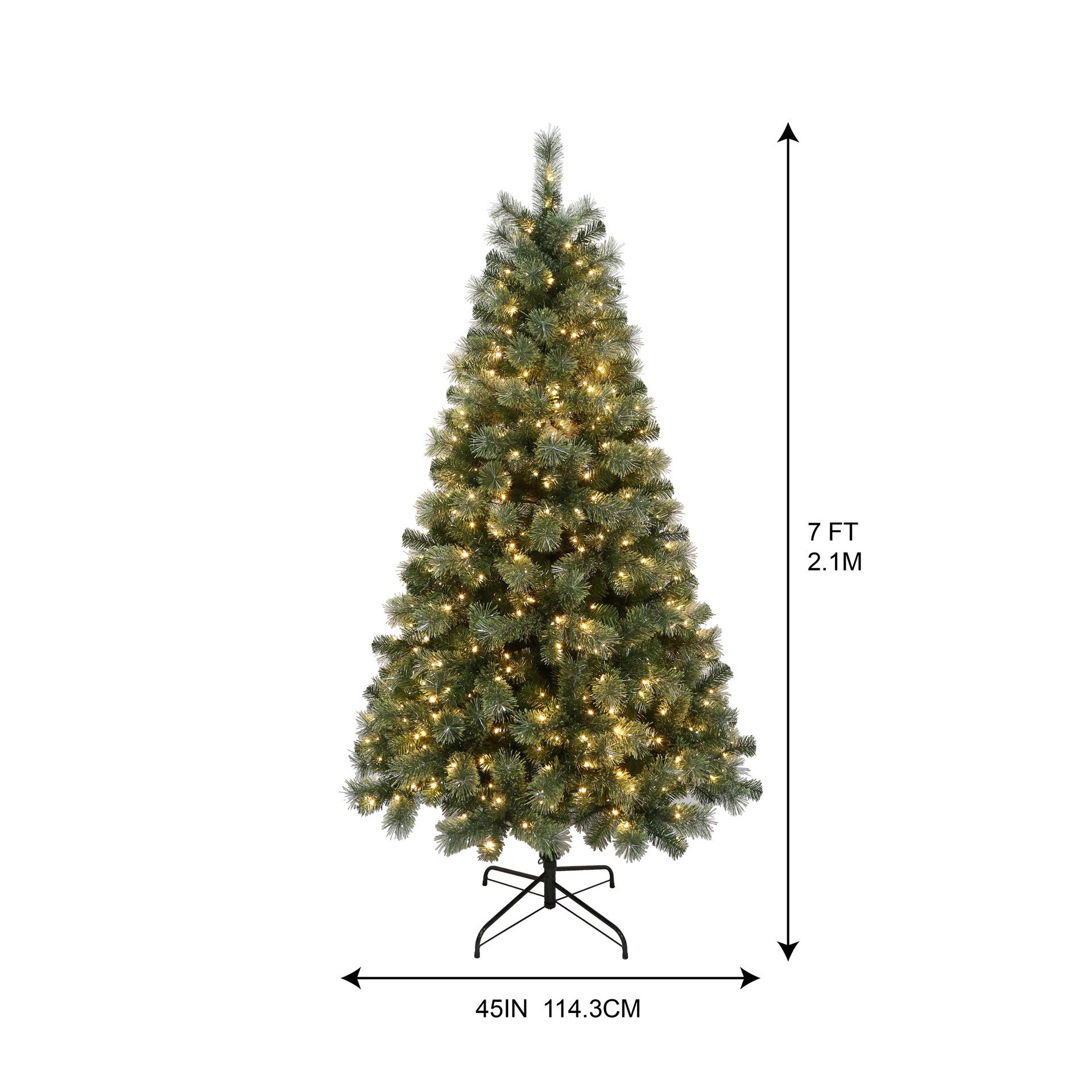 slide 3 of 5, 7ft. Pre-Lit Celebration Pine Artificial Christmas Tree, Warm White Mini Led Lights By Ashland, 7 ft