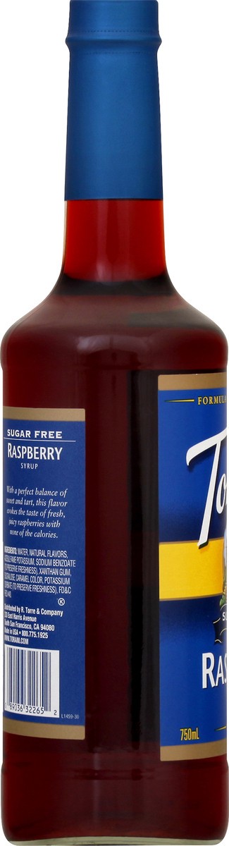 slide 13 of 13, Torani Sugar Free Raspberry Syrup 25.4 fl oz, 750 ml