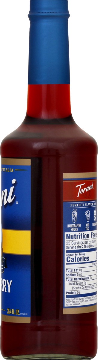 slide 11 of 13, Torani Sugar Free Raspberry Syrup 25.4 fl oz, 750 ml