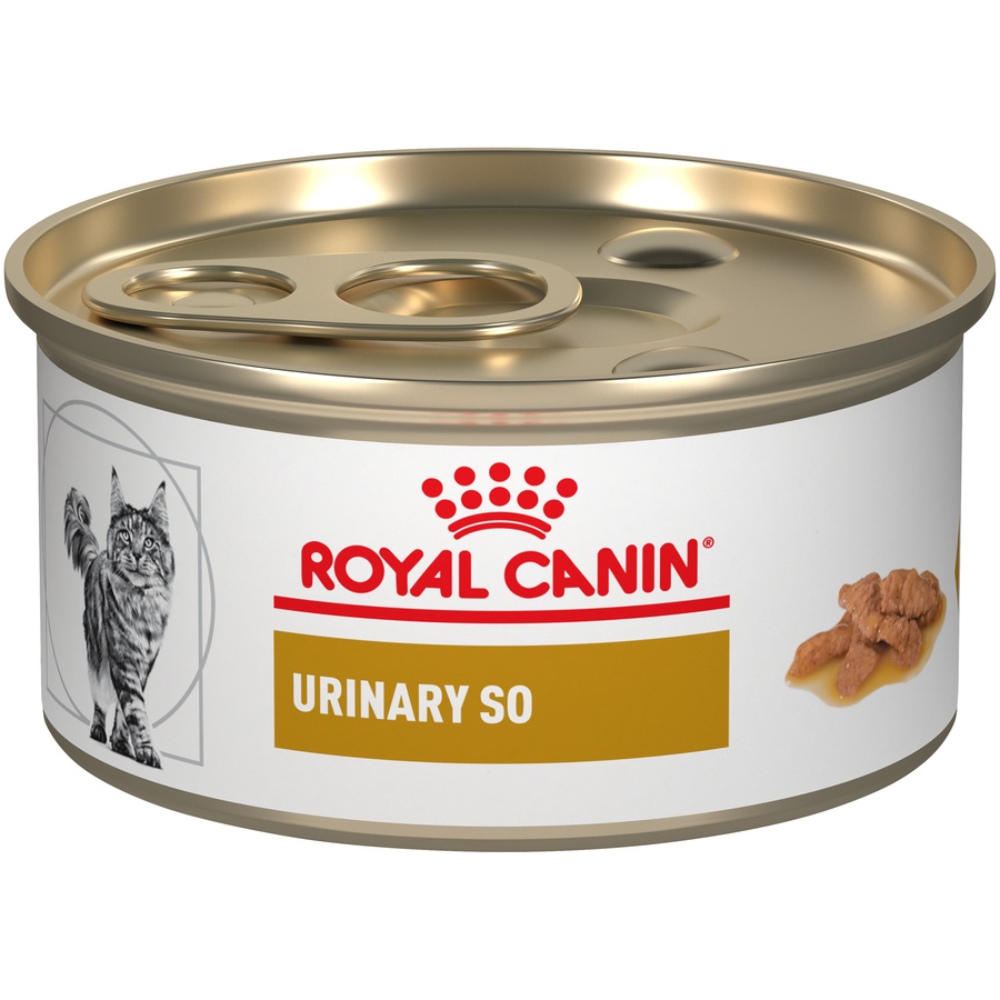 slide 1 of 9, Royal Canin Veterinary Diet Feline Urinary SO Morsels in Gravy Cat Food, 3 oz