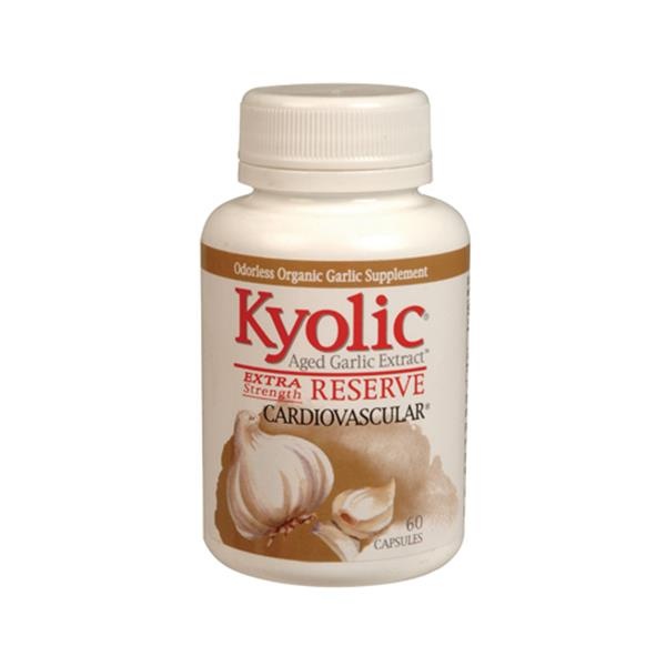 slide 1 of 1, Wakunaga of America Kyolic Aged Garlic Extract Cardiovascular Extra Strength Reserve Capsules, 60 ct