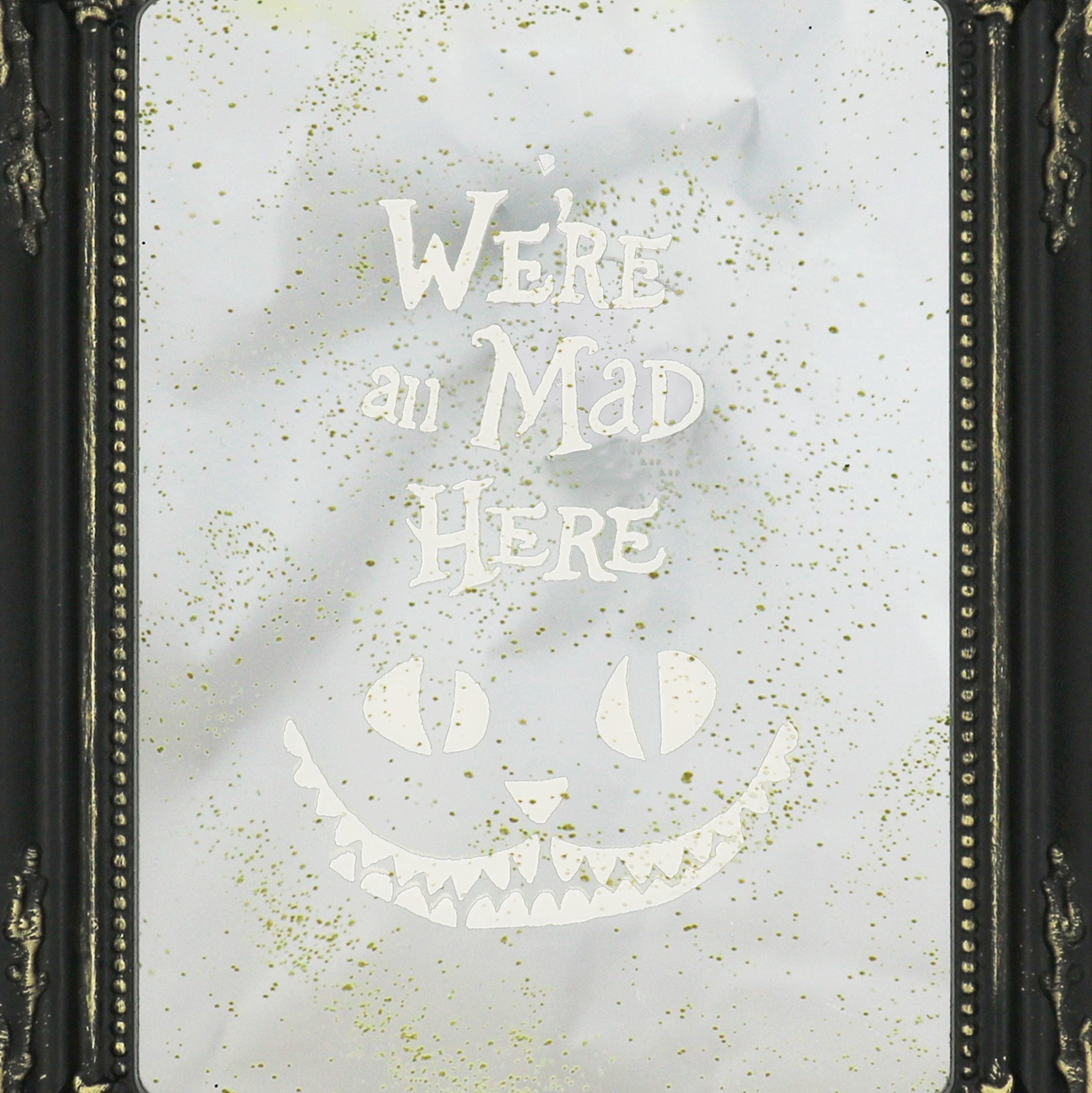 slide 4 of 4, We're All Mad Here Wall Mirror In Ornate Frame By Ashland, 8 in x 10 in