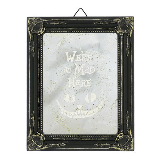 slide 1 of 4, We're All Mad Here Wall Mirror In Ornate Frame By Ashland, 8 in x 10 in