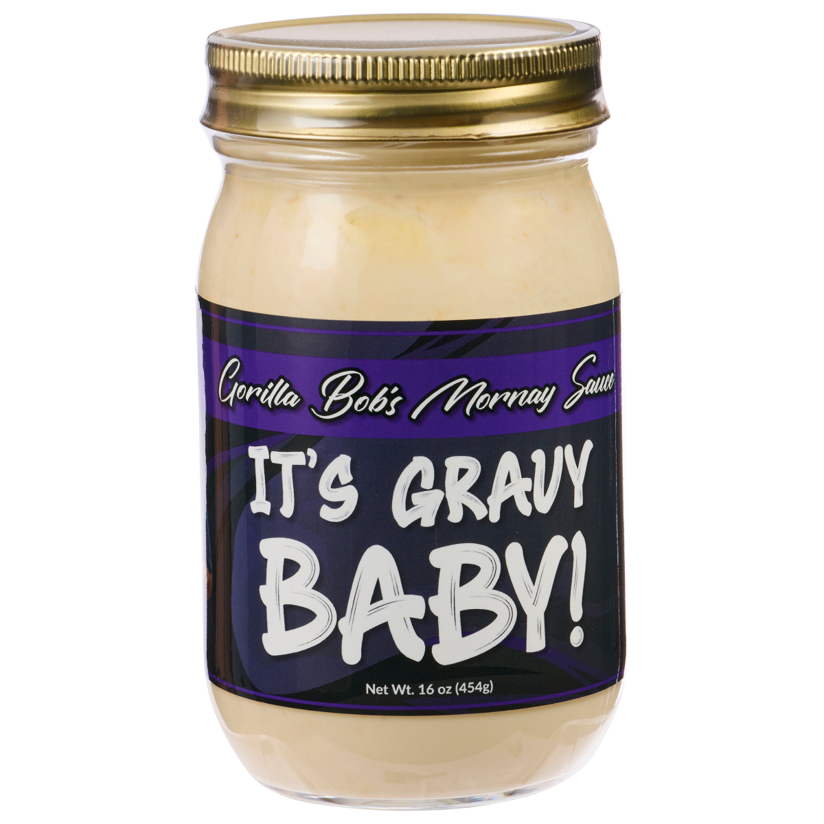 slide 1 of 4, Gorilla Bob's Mornay Sauce-it's Gravy Baby 16oz, 16 oz